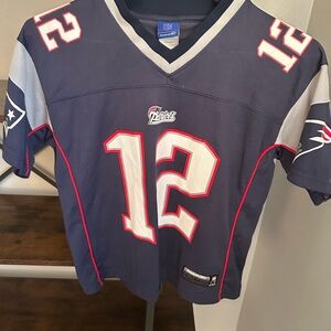 Reebok Blue and White Men's Jersey